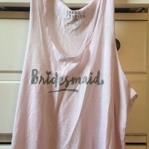 Bridesmaid tank top